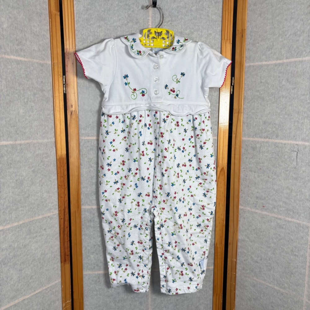 2nd Step Baby Girls White Floral Embroidered Romper‎ Jumpsuit 24 Months